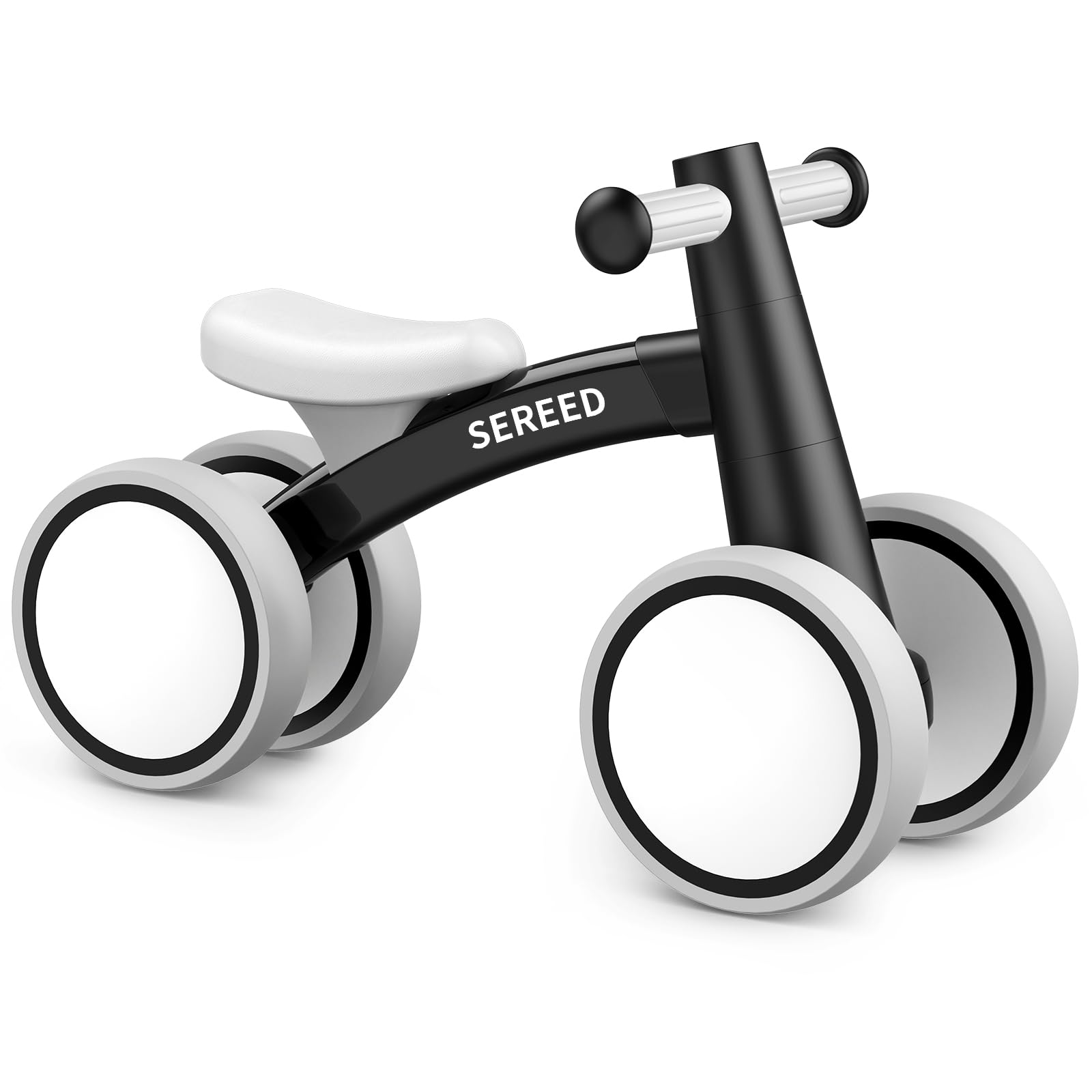 SEREED Baby Balance Bike for 1 Year Old Boy Girl, First Birthday Gift Toy | 12-24 Months Toddler Bike, First Learning Ride on Toys, 4 Silent Wheels Indoor Outdoor Baby Walker, Green