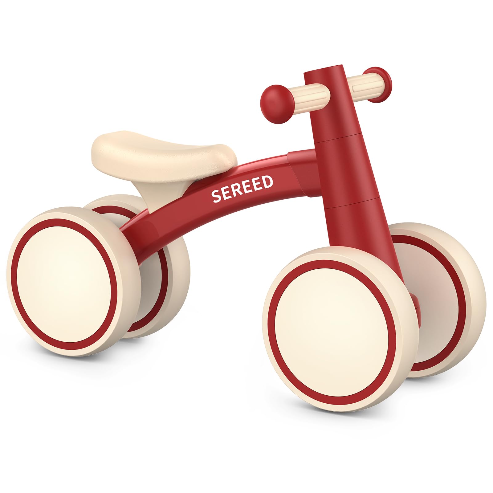 SEREED Baby Balance Bike for 1 Year Old Boy Girl, First Birthday Gift Toy | 12-24 Months Toddler Bike, First Learning Ride on Toys, 4 Silent Wheels Indoor Outdoor Baby Walker, Green
