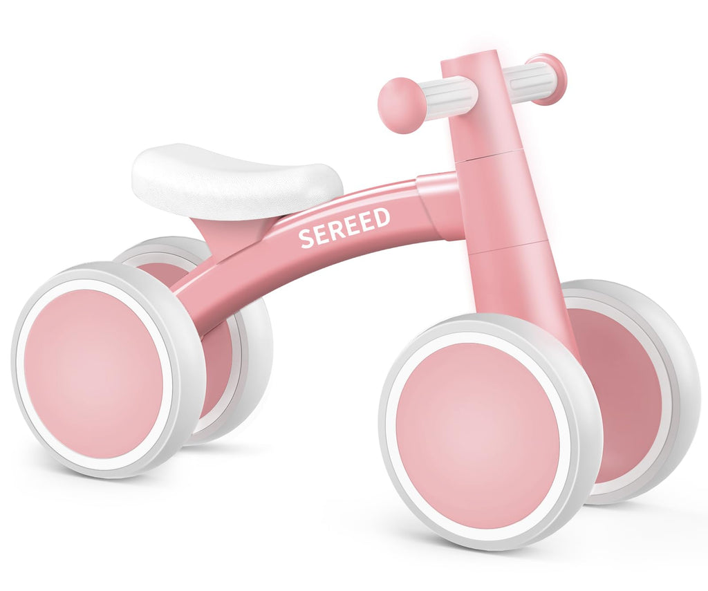 SEREED Baby Balance Bike for 1 Year Old Boy Girl, First Birthday Gift Toy | 12-24 Months Toddler Bike, First Learning Ride on Toys, 4 Silent Wheels Indoor Outdoor Baby Walker, Green