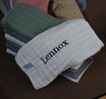 Personalized Muslin Burp Cloths 100% Cotton Baby Washcloths for Boy Girl Baby Essentials 6 Layers Extra Absorbent and Soft Baby Rags for Newborn Registry (20" X10")