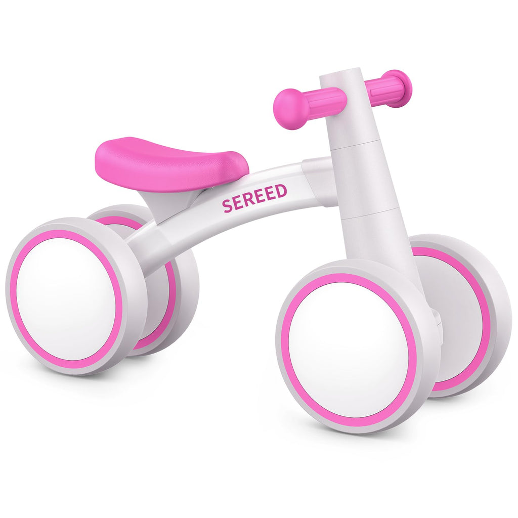 SEREED Baby Balance Bike for 1 Year Old Boy Girl, First Birthday Gift Toy | 12-24 Months Toddler Bike, First Learning Ride on Toys, 4 Silent Wheels Indoor Outdoor Baby Walker, Green