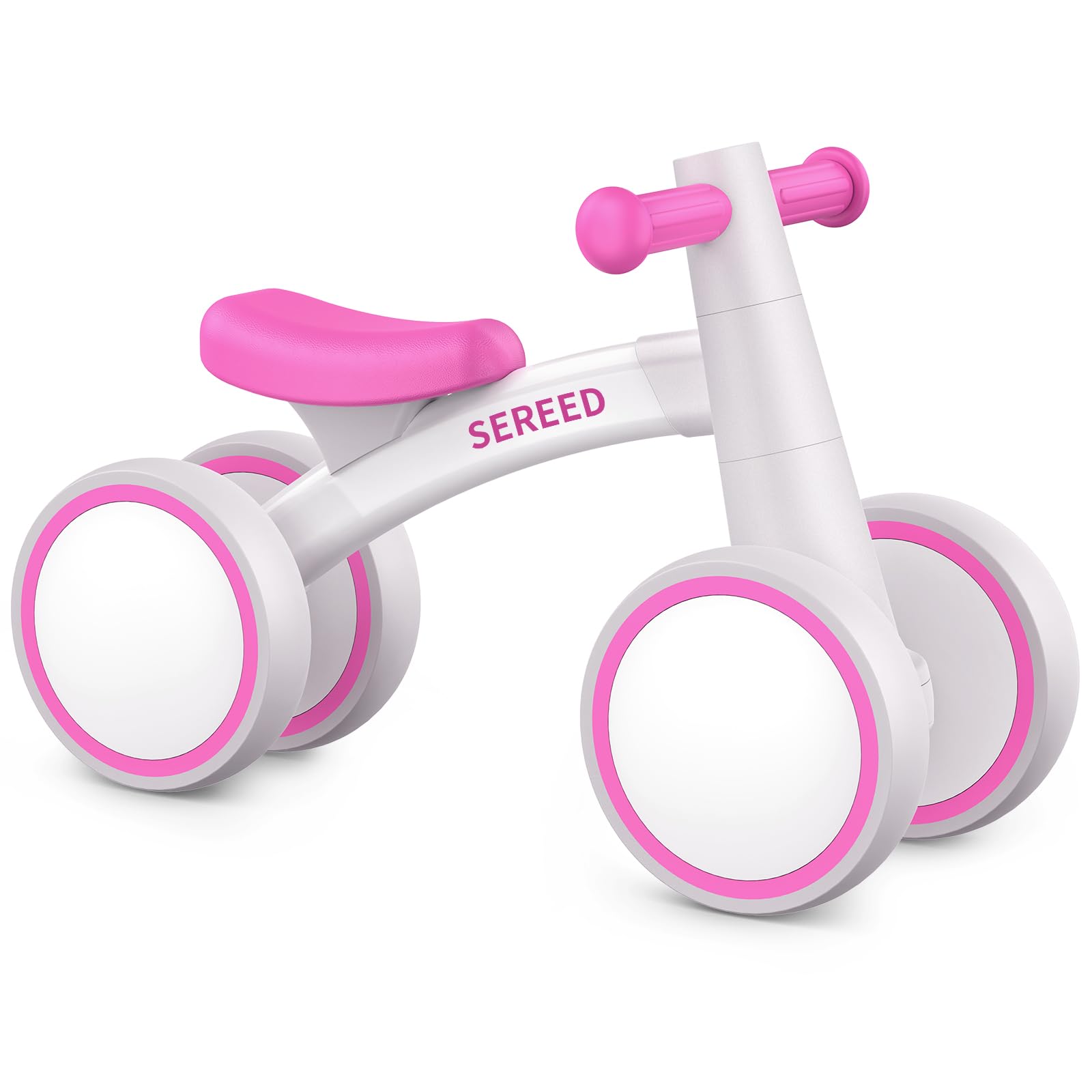 SEREED Baby Balance Bike for 1 Year Old Boy Girl, First Birthday Gift Toy | 12-24 Months Toddler Bike, First Learning Ride on Toys, 4 Silent Wheels Indoor Outdoor Baby Walker, Green
