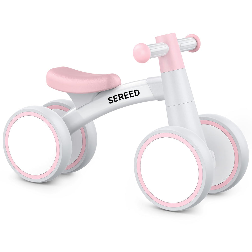 SEREED Baby Balance Bike for 1 Year Old Boy Girl, First Birthday Gift Toy | 12-24 Months Toddler Bike, First Learning Ride on Toys, 4 Silent Wheels Indoor Outdoor Baby Walker, Green