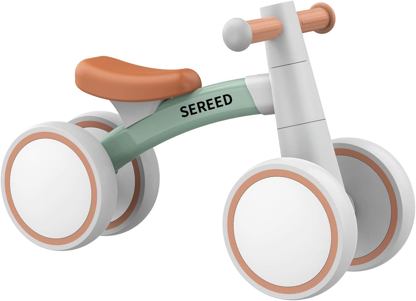 SEREED Baby Balance Bike for 1 Year Old Boy Girl, First Birthday Gift Toy | 12-24 Months Toddler Bike, First Learning Ride on Toys, 4 Silent Wheels Indoor Outdoor Baby Walker, Green