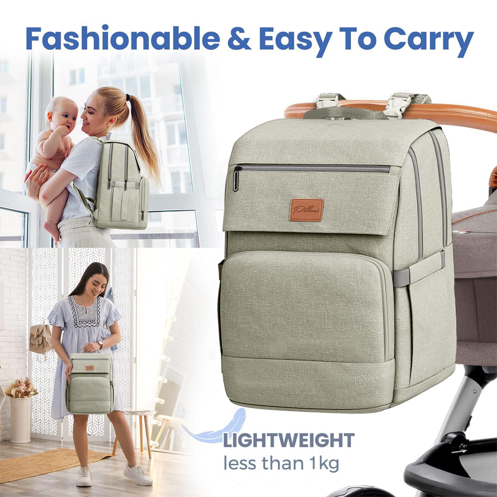 Baby Diaper Bag Backpack - Baby Bag for Girls & Boys, Large Waterproof Diaper Backpack - Baby Shower Gifts for Boys & Registry Must Haves - Travel Diaper Bags with Changing Pad - Newborn Stuff