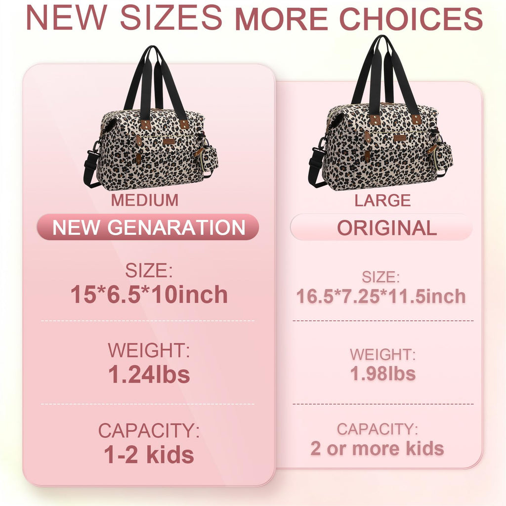Pritent Diaper Bag Tote Waterproof Maternity Baby Bags with Pacifier Case | M-Black,Removable Shoulder Strap, Stroller Clips,Insulated Pocket,for Mom & Dad, Travel, Maternity, Labor and Delivery