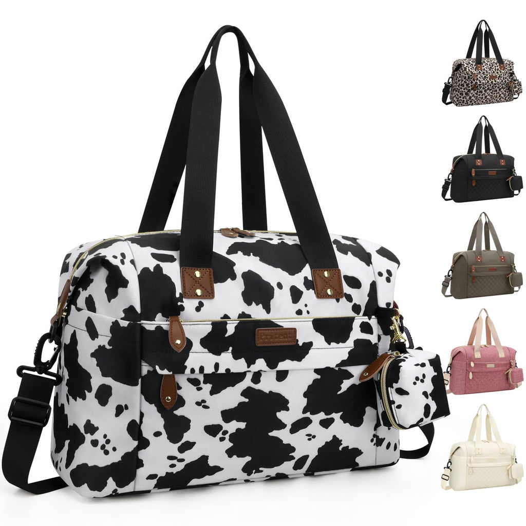 Pritent Diaper Bag Tote Waterproof Maternity Baby Bags with Pacifier Case | M-Black,Removable Shoulder Strap, Stroller Clips,Insulated Pocket,for Mom & Dad, Travel, Maternity, Labor and Delivery