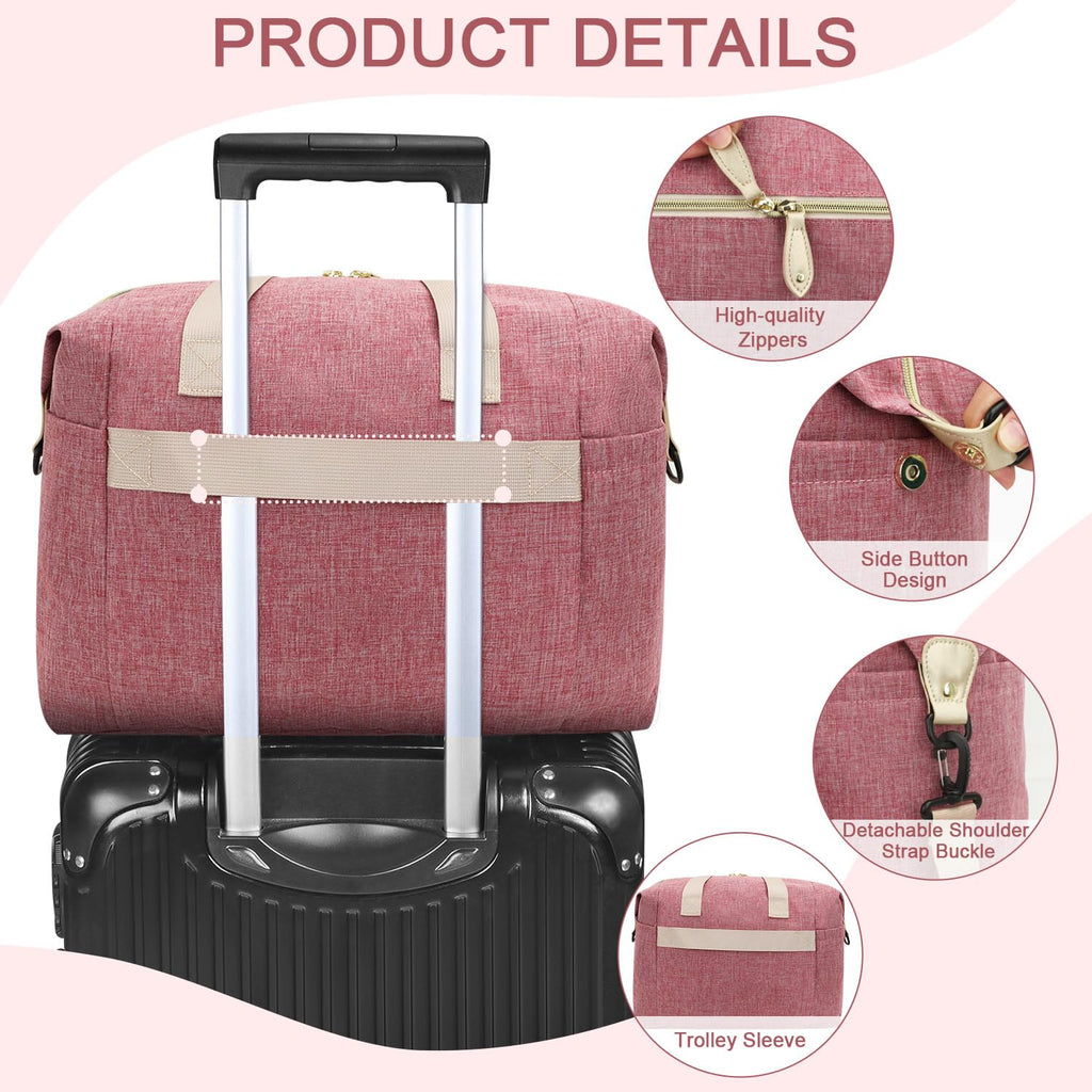 Pritent Diaper Bag Tote Waterproof Maternity Baby Bags with Pacifier Case | M-Black,Removable Shoulder Strap, Stroller Clips,Insulated Pocket,for Mom & Dad, Travel, Maternity, Labor and Delivery