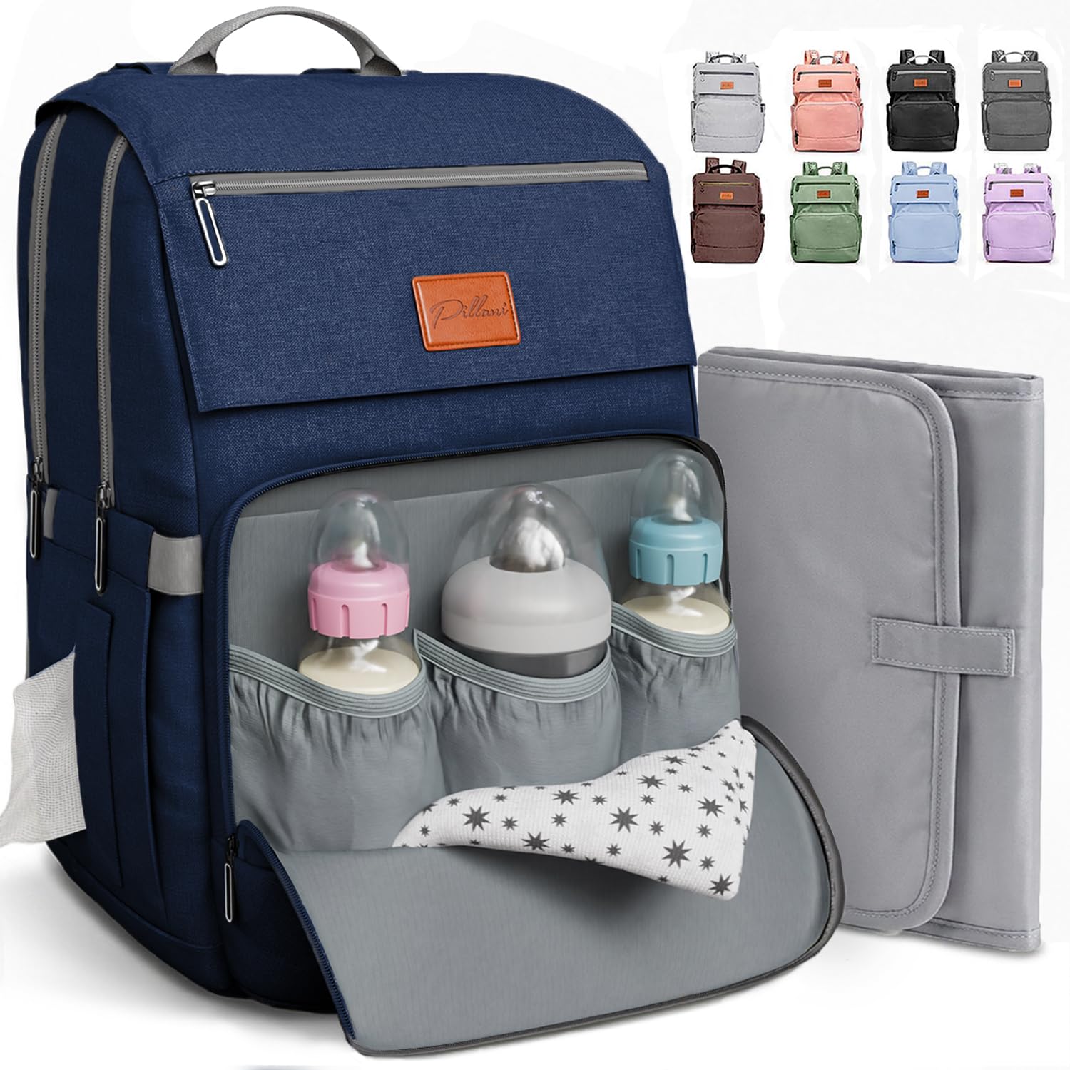 Baby Diaper Bag Backpack - Baby Bag for Girls & Boys, Large Waterproof Diaper Backpack - Baby Shower Gifts for Boys & Registry Must Haves - Travel Diaper Bags with Changing Pad - Newborn Stuff