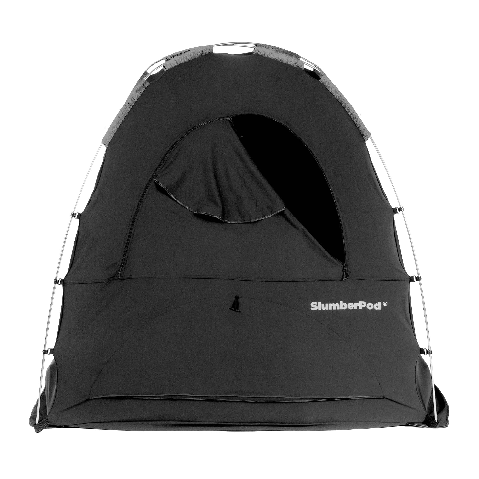 SlumberPod The Original Blackout Sleep Tent for Pack N Play & Mini Crib | Sleep Pod for Babies & Toddlers, Blocks 99% Light, Includes Monitor & Fan Pouches, Bottomless, Shark Tank Featured, Black