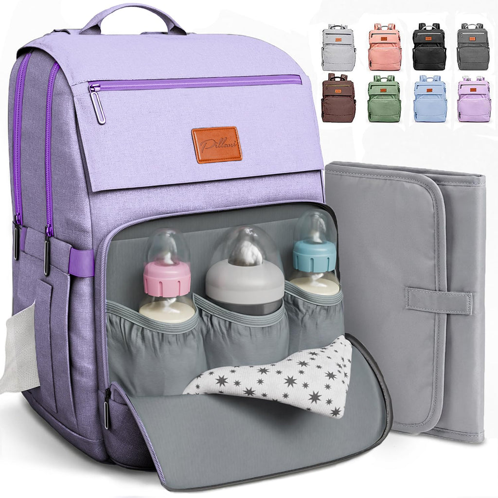 Baby Diaper Bag Backpack - Baby Bag for Girls & Boys, Large Waterproof Diaper Backpack - Baby Shower Gifts for Boys & Registry Must Haves - Travel Diaper Bags with Changing Pad - Newborn Stuff