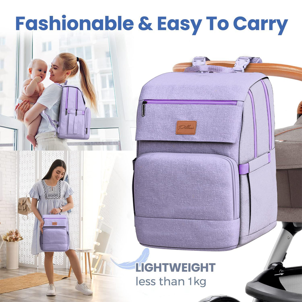 Baby Diaper Bag Backpack - Baby Bag for Girls & Boys, Large Waterproof Diaper Backpack - Baby Shower Gifts for Boys & Registry Must Haves - Travel Diaper Bags with Changing Pad - Newborn Stuff