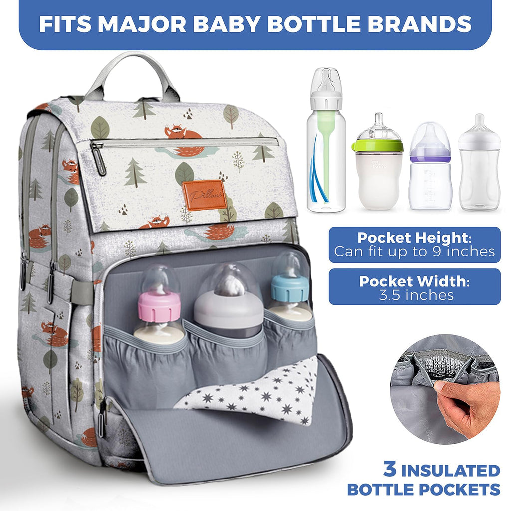 Baby Diaper Bag Backpack - Baby Bag for Girls & Boys, Large Waterproof Diaper Backpack - Baby Shower Gifts for Boys & Registry Must Haves - Travel Diaper Bags with Changing Pad - Newborn Stuff