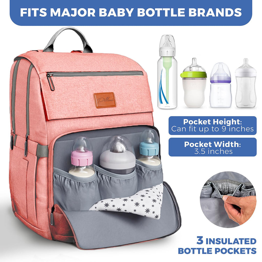 Baby Diaper Bag Backpack - Baby Bag for Girls & Boys, Large Waterproof Diaper Backpack - Baby Shower Gifts for Boys & Registry Must Haves - Travel Diaper Bags with Changing Pad - Newborn Stuff