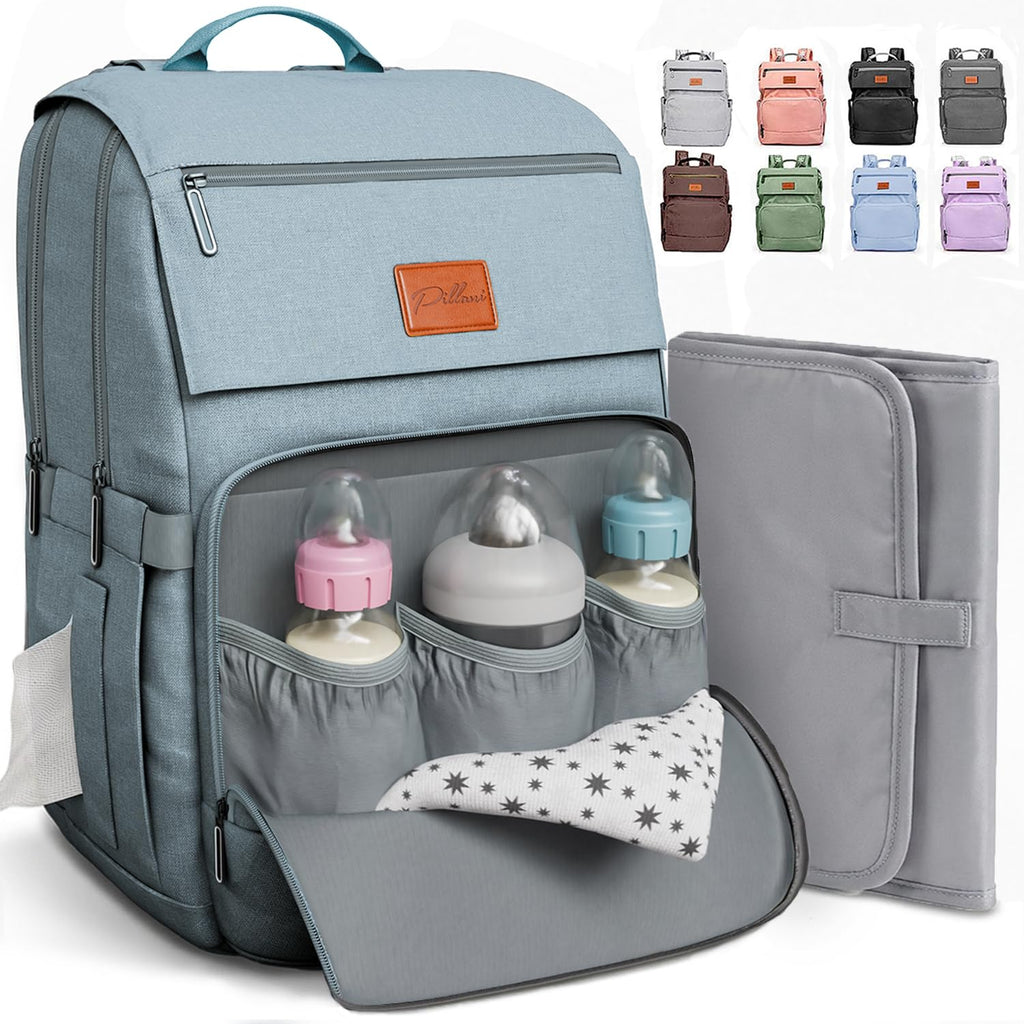 Baby Diaper Bag Backpack - Baby Bag for Girls & Boys, Large Waterproof Diaper Backpack - Baby Shower Gifts for Boys & Registry Must Haves - Travel Diaper Bags with Changing Pad - Newborn Stuff