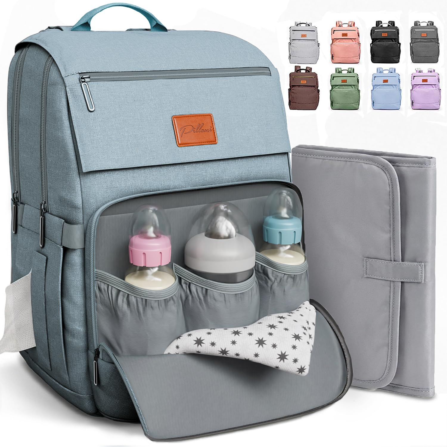 Baby Diaper Bag Backpack - Baby Bag for Girls & Boys, Large Waterproof Diaper Backpack - Baby Shower Gifts for Boys & Registry Must Haves - Travel Diaper Bags with Changing Pad - Newborn Stuff