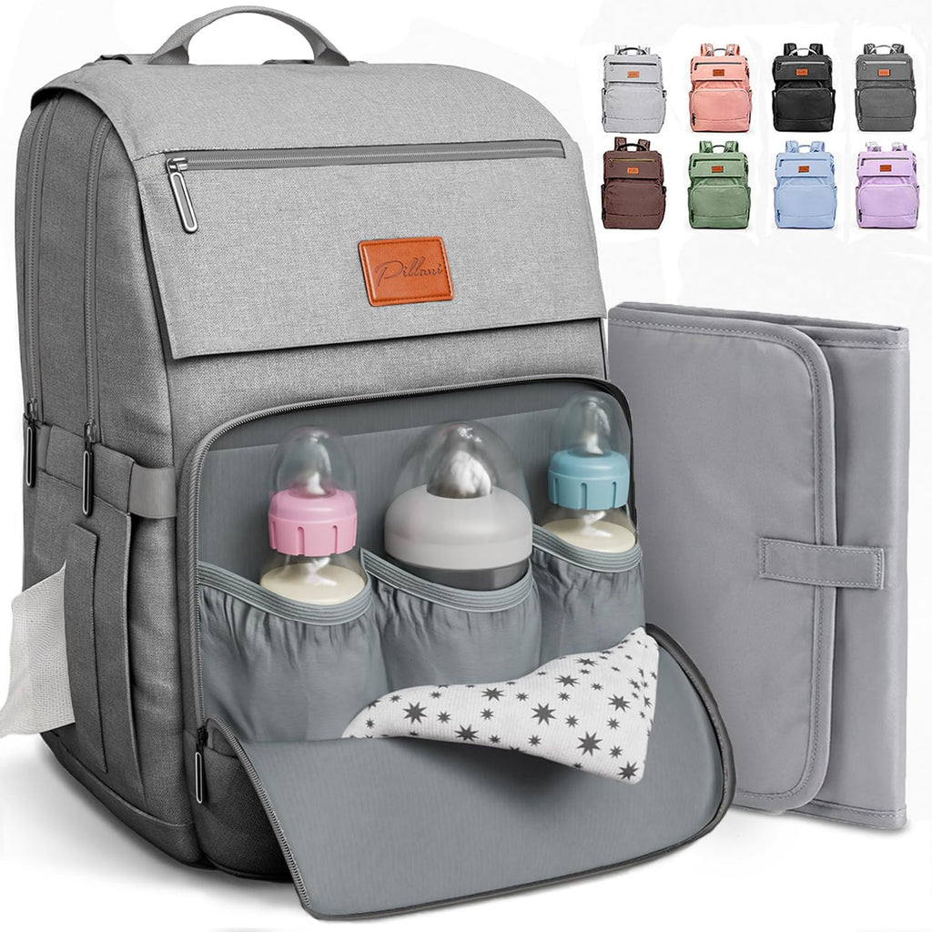 Baby Diaper Bag Backpack - Baby Bag for Girls & Boys, Large Waterproof Diaper Backpack - Baby Shower Gifts for Boys & Registry Must Haves - Travel Diaper Bags with Changing Pad - Newborn Stuff