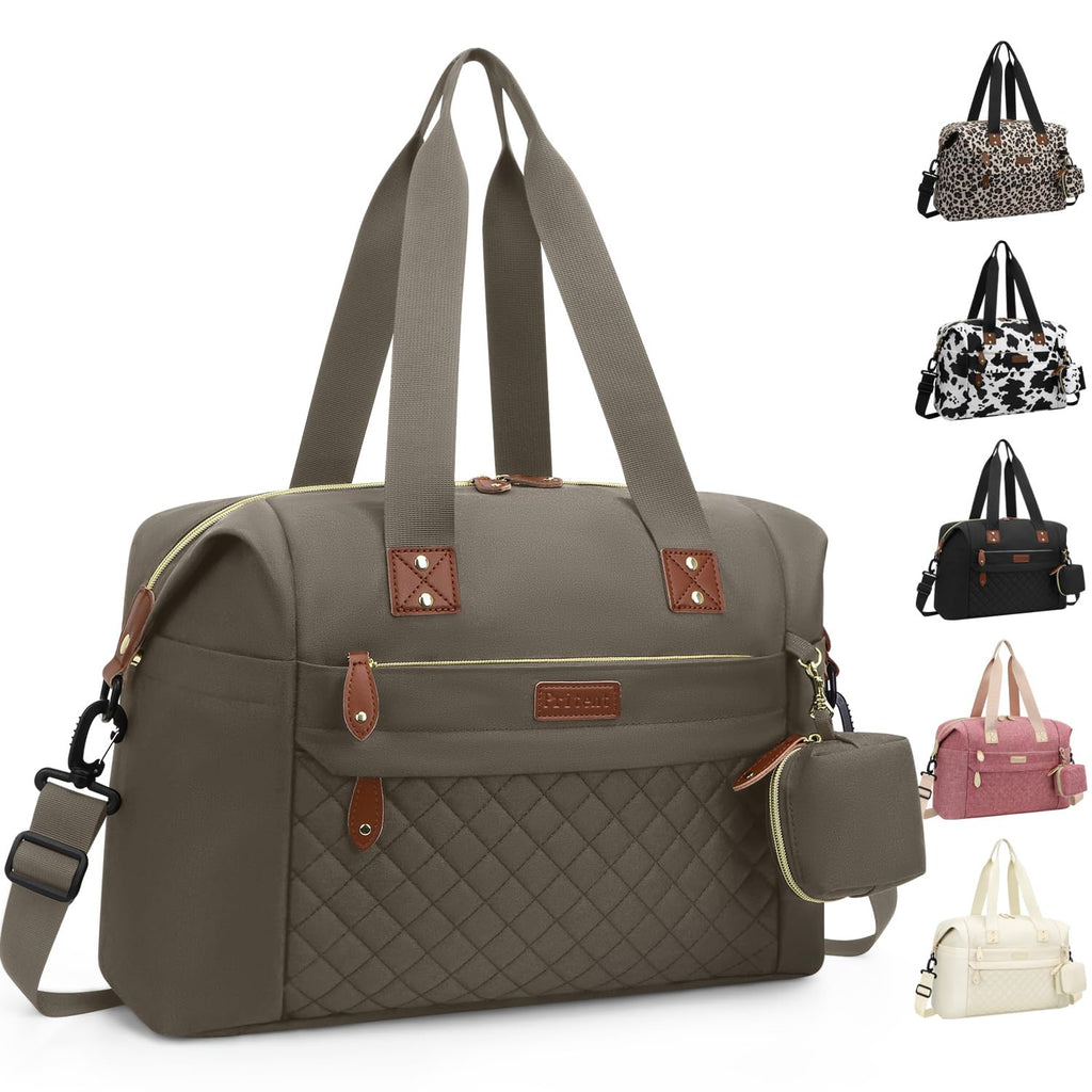 Pritent Diaper Bag Tote Waterproof Maternity Baby Bags with Pacifier Case | M-Black,Removable Shoulder Strap, Stroller Clips,Insulated Pocket,for Mom & Dad, Travel, Maternity, Labor and Delivery
