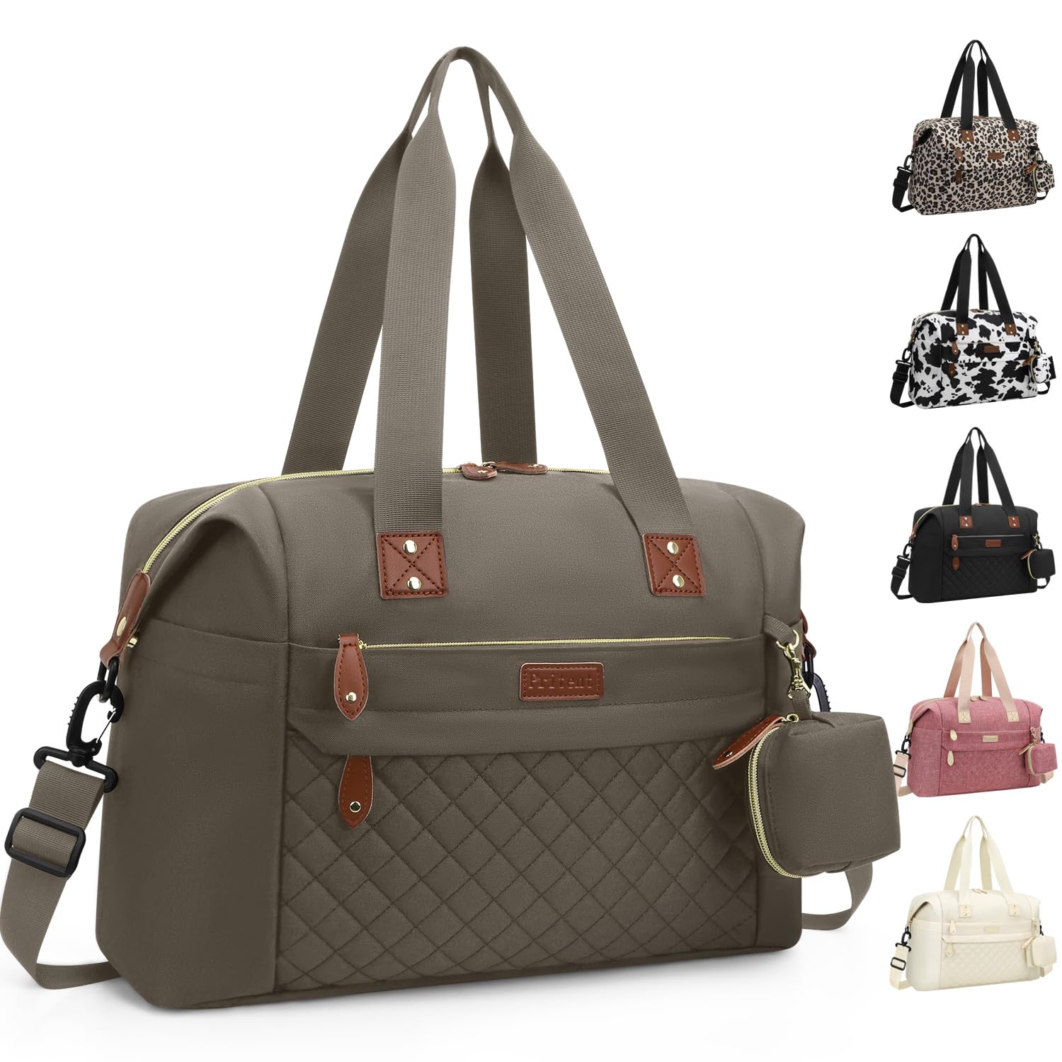 Pritent Diaper Bag Tote Waterproof Maternity Baby Bags with Pacifier Case | M-Black,Removable Shoulder Strap, Stroller Clips,Insulated Pocket,for Mom & Dad, Travel, Maternity, Labor and Delivery