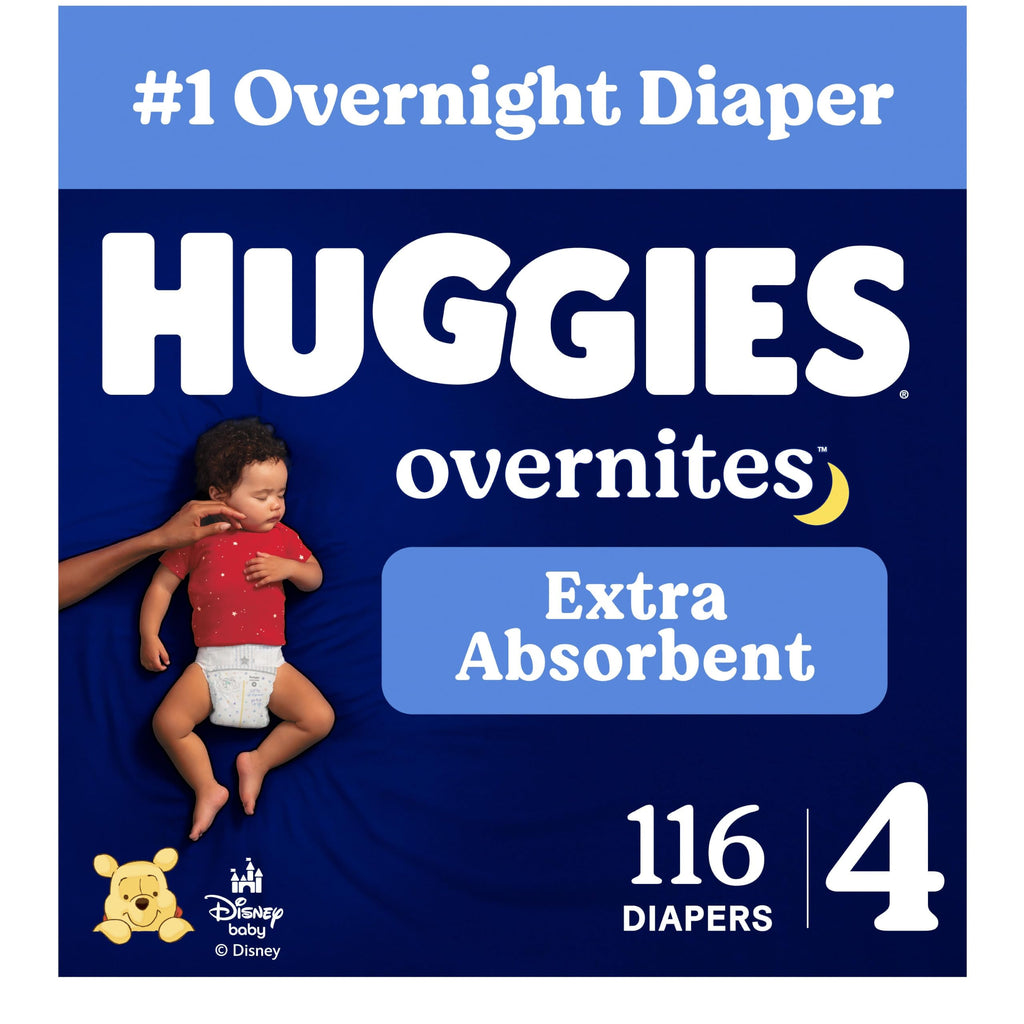Huggies Overnites Diapers Size 3, 132 Count (2 Packs of 66)