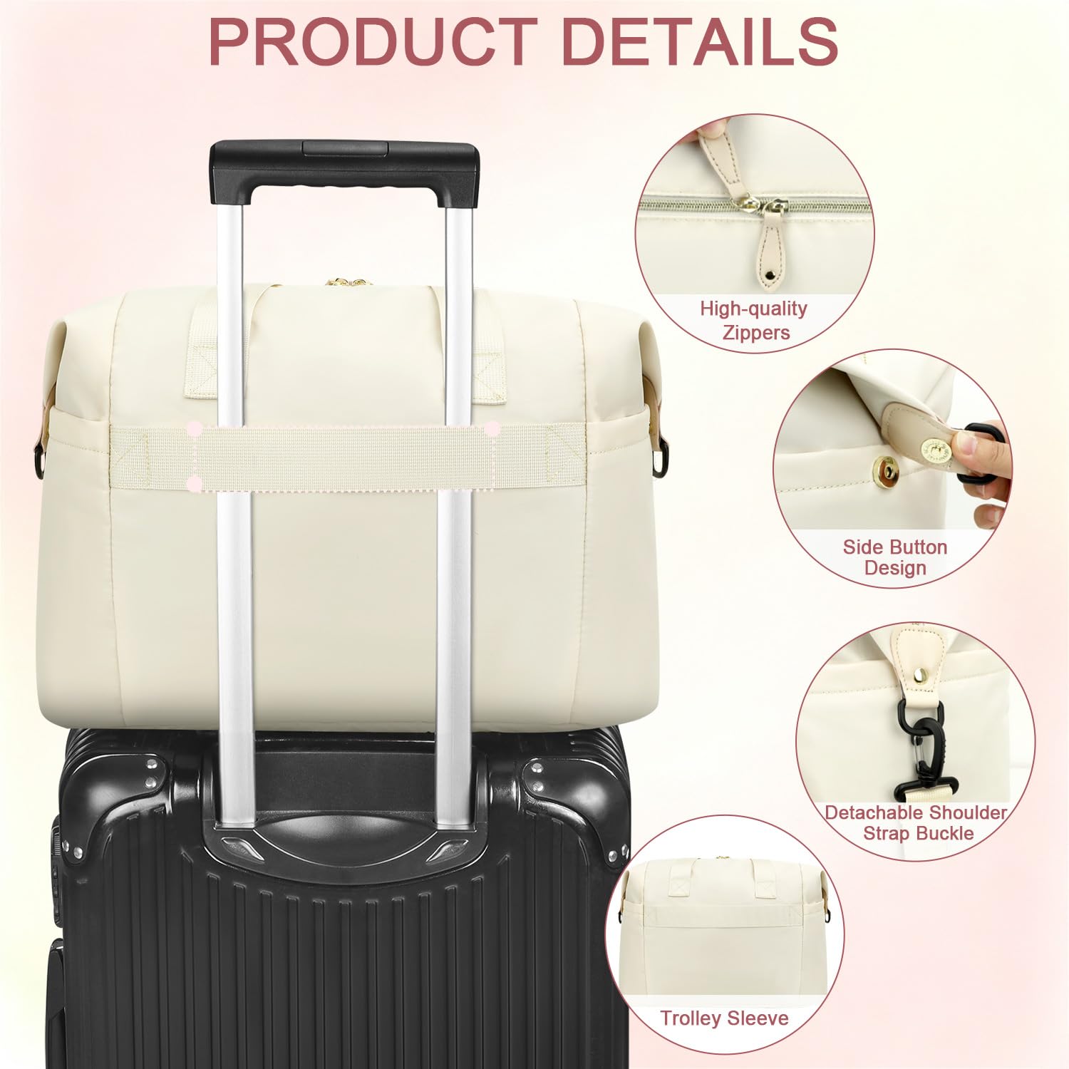 Pritent Diaper Bag Tote Waterproof Maternity Baby Bags with Pacifier Case | M-Black,Removable Shoulder Strap, Stroller Clips,Insulated Pocket,for Mom & Dad, Travel, Maternity, Labor and Delivery