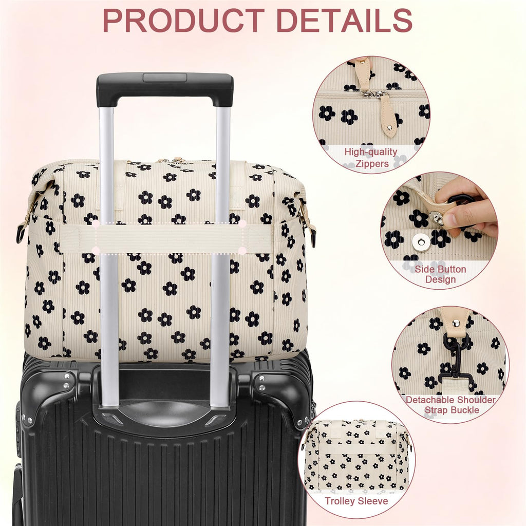 Pritent Diaper Bag Tote Waterproof Maternity Baby Bags with Pacifier Case | M-Black,Removable Shoulder Strap, Stroller Clips,Insulated Pocket,for Mom & Dad, Travel, Maternity, Labor and Delivery