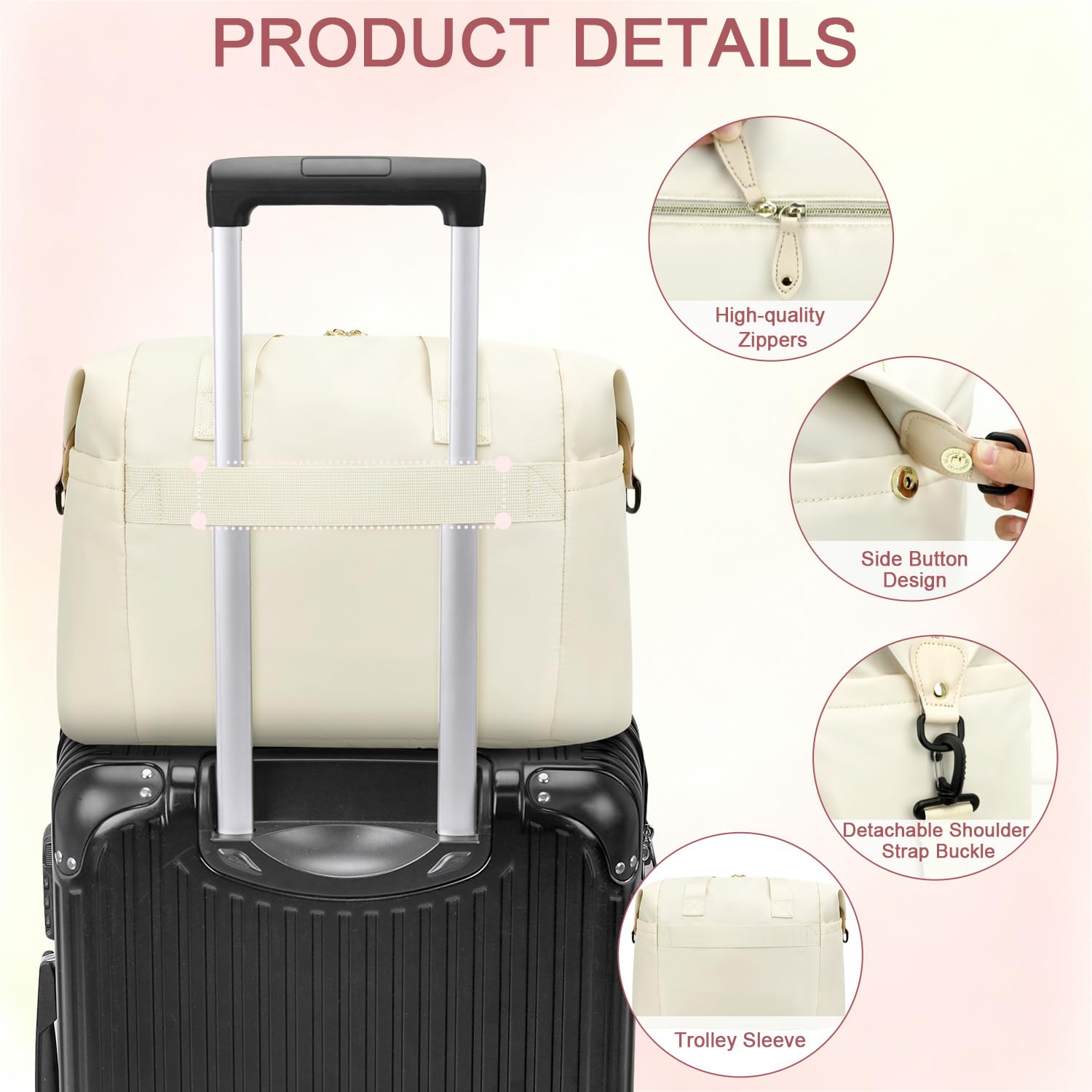 Pritent Diaper Bag Tote Waterproof Maternity Baby Bags with Pacifier Case | M-Black,Removable Shoulder Strap, Stroller Clips,Insulated Pocket,for Mom & Dad, Travel, Maternity, Labor and Delivery