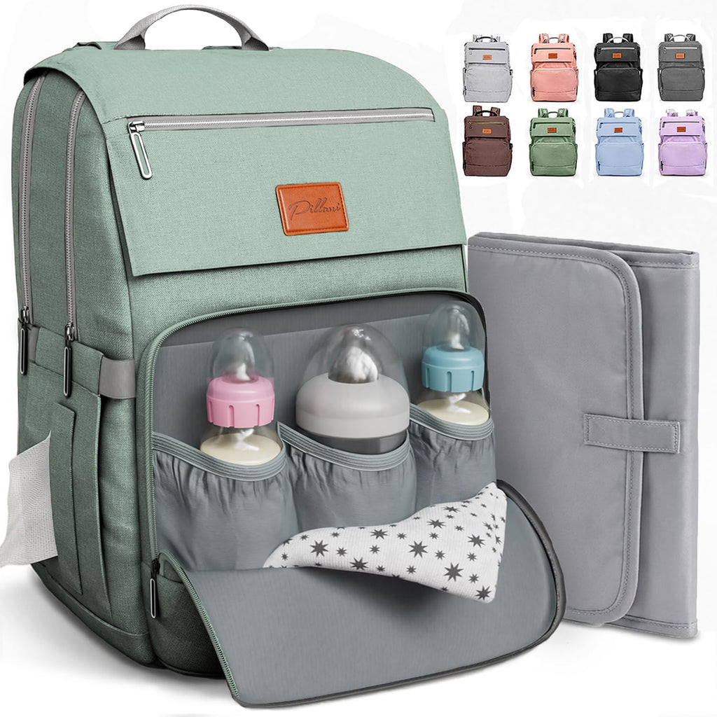 Baby Diaper Bag Backpack - Baby Bag for Girls & Boys, Large Waterproof Diaper Backpack - Baby Shower Gifts for Boys & Registry Must Haves - Travel Diaper Bags with Changing Pad - Newborn Stuff