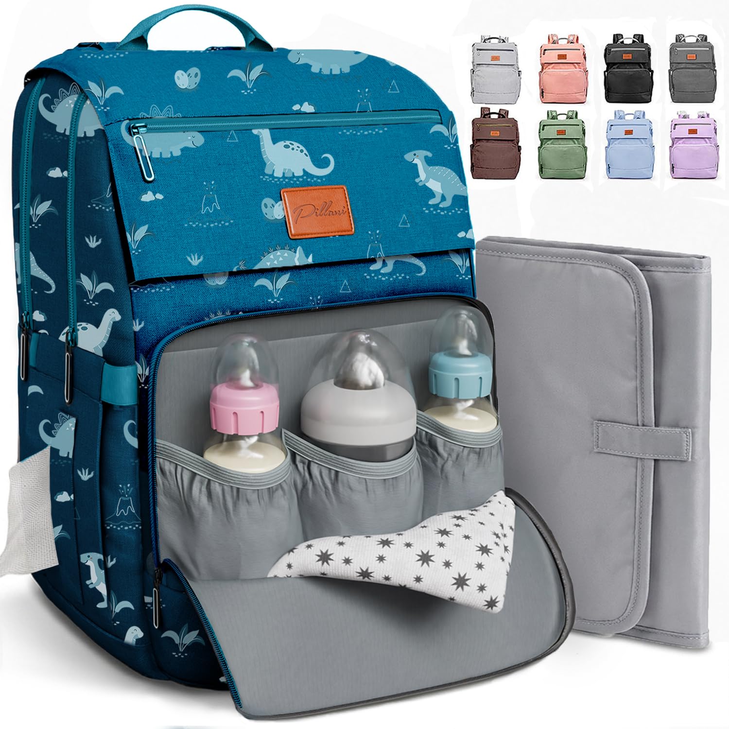 Baby Diaper Bag Backpack - Baby Bag for Girls & Boys, Large Waterproof Diaper Backpack - Baby Shower Gifts for Boys & Registry Must Haves - Travel Diaper Bags with Changing Pad - Newborn Stuff