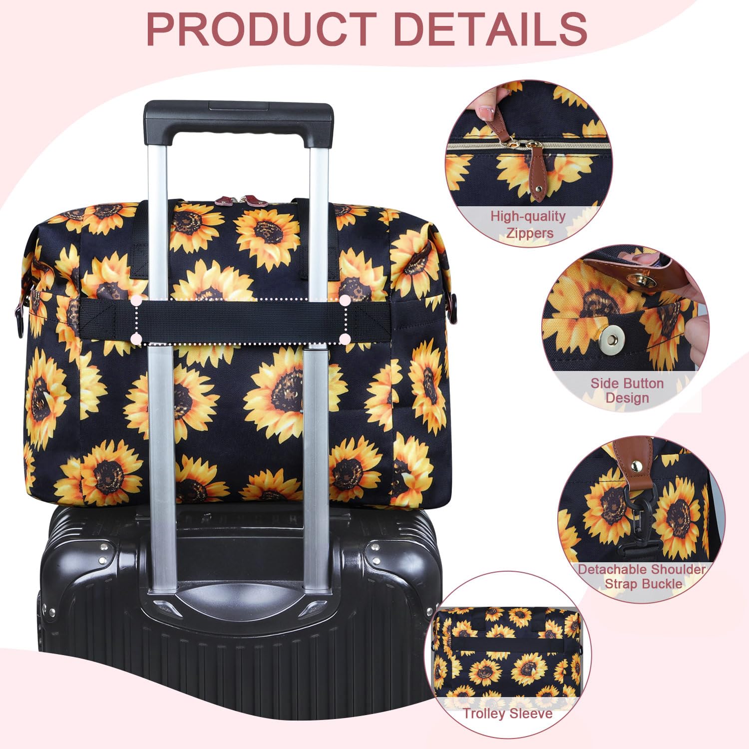 Pritent Diaper Bag Tote Waterproof Maternity Baby Bags with Pacifier Case | M-Black,Removable Shoulder Strap, Stroller Clips,Insulated Pocket,for Mom & Dad, Travel, Maternity, Labor and Delivery