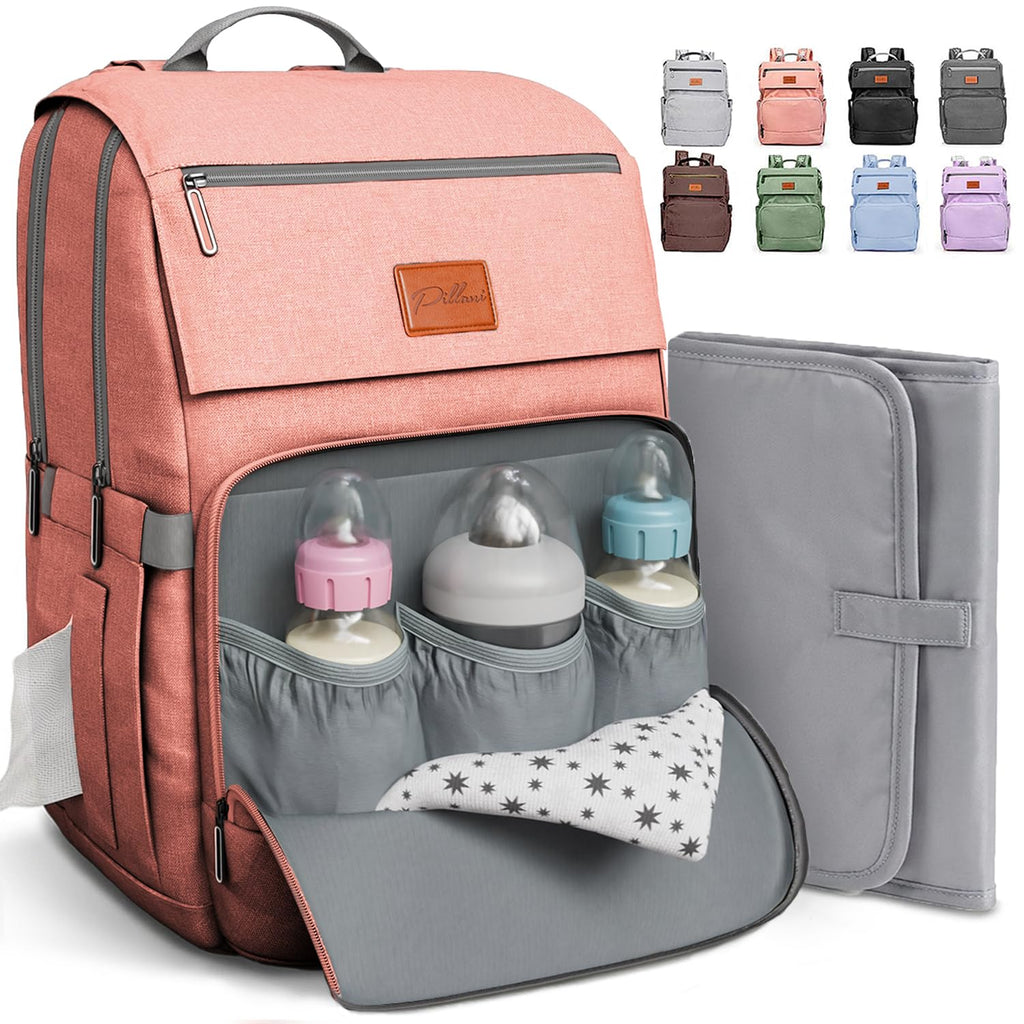 Baby Diaper Bag Backpack - Baby Bag for Girls & Boys, Large Waterproof Diaper Backpack - Baby Shower Gifts for Boys & Registry Must Haves - Travel Diaper Bags with Changing Pad - Newborn Stuff