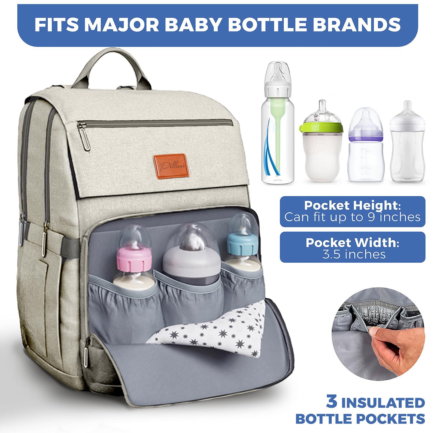 Baby Diaper Bag Backpack - Baby Bag for Girls & Boys, Large Waterproof Diaper Backpack - Baby Shower Gifts for Boys & Registry Must Haves - Travel Diaper Bags with Changing Pad - Newborn Stuff