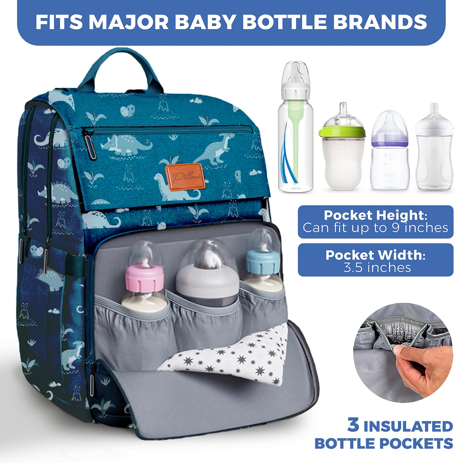 Baby Diaper Bag Backpack - Baby Bag for Girls & Boys, Large Waterproof Diaper Backpack - Baby Shower Gifts for Boys & Registry Must Haves - Travel Diaper Bags with Changing Pad - Newborn Stuff