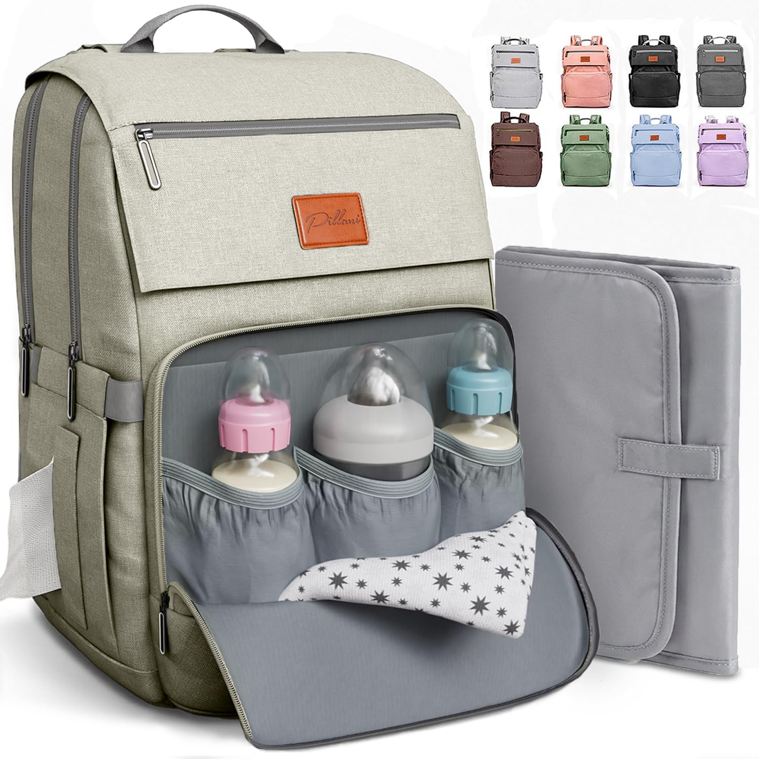 Baby Diaper Bag Backpack - Baby Bag for Girls & Boys, Large Waterproof Diaper Backpack - Baby Shower Gifts for Boys & Registry Must Haves - Travel Diaper Bags with Changing Pad - Newborn Stuff