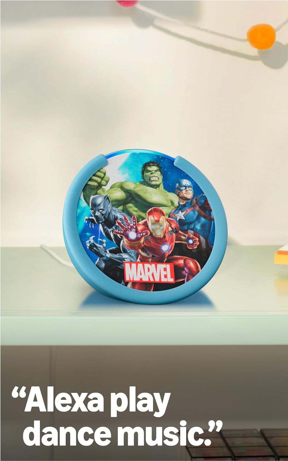 Pop Kids (newest model), Enjoy age-appropriate audiobooks, sleep routines and Alexa+ experiences to create and learn, Marvel's Avengers design