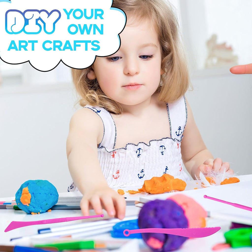 MuseLuxe Air Dry Clay - 32 Colors Modeling Clay Kit with 3 Sculpting Tools | Safe & Non-Toxic,Crafts DIY Magic Gifts Toys for Boys,Girls,Kids