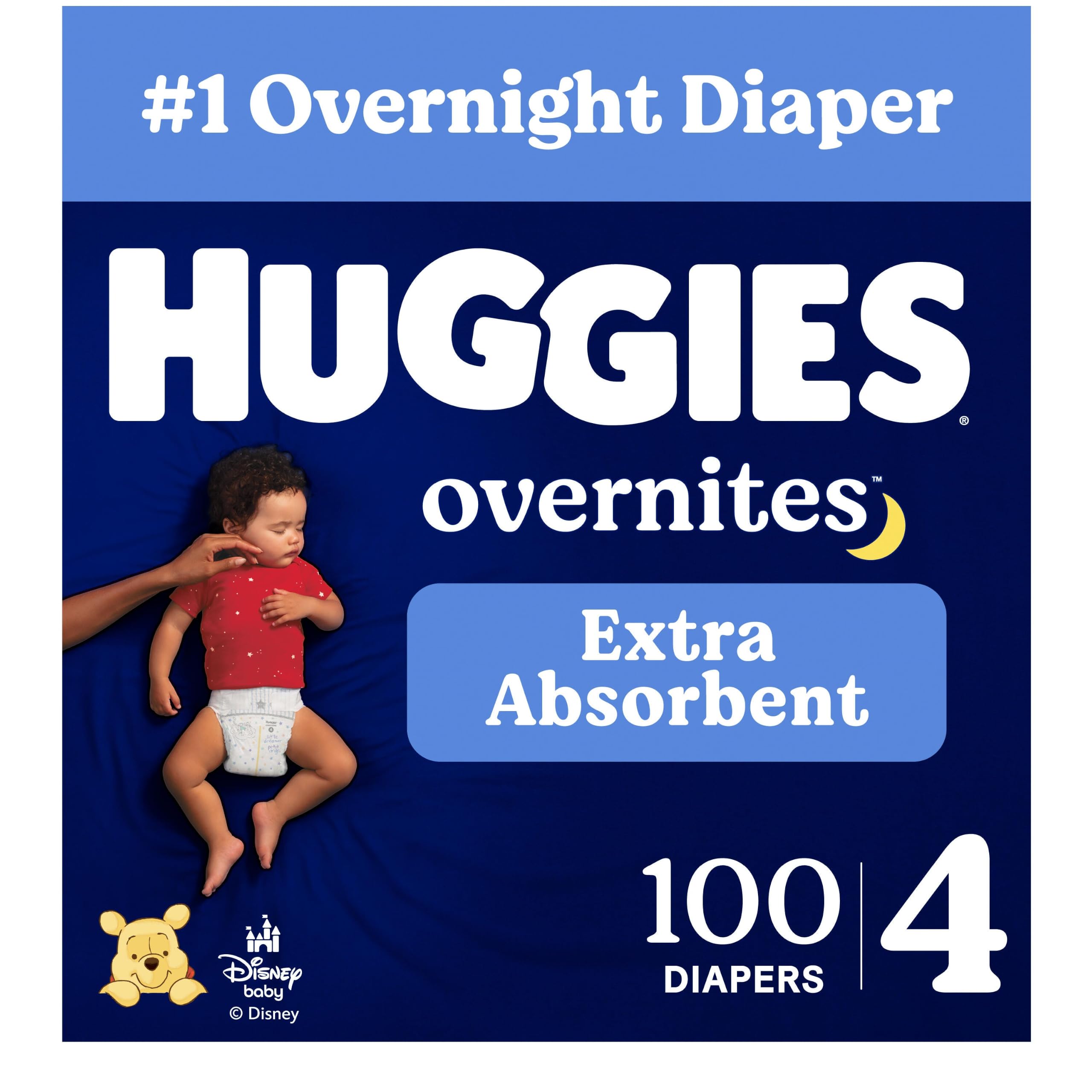 Huggies Overnites Diapers Size 3, 132 Count (2 Packs of 66)