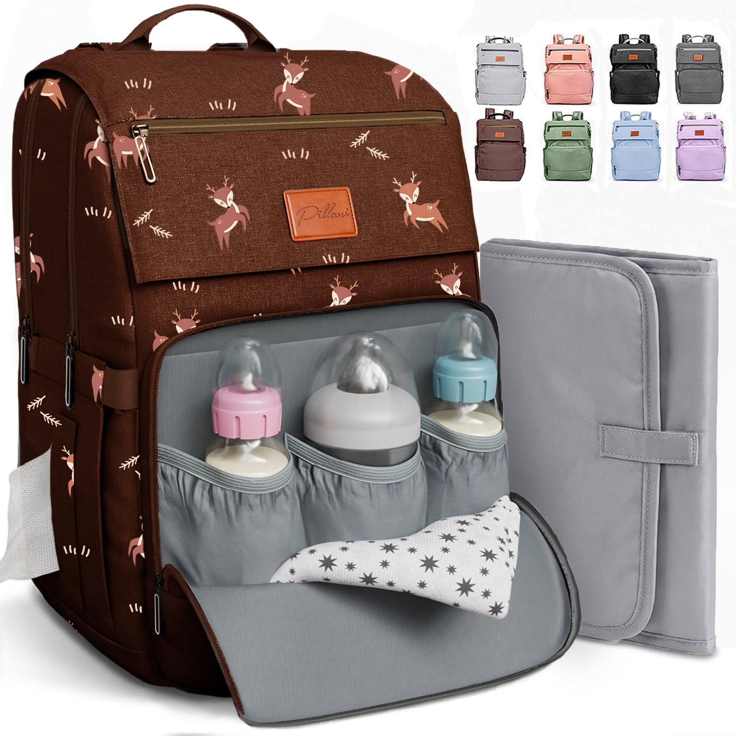 Baby Diaper Bag Backpack - Baby Bag for Girls & Boys, Large Waterproof Diaper Backpack - Baby Shower Gifts for Boys & Registry Must Haves - Travel Diaper Bags with Changing Pad - Newborn Stuff