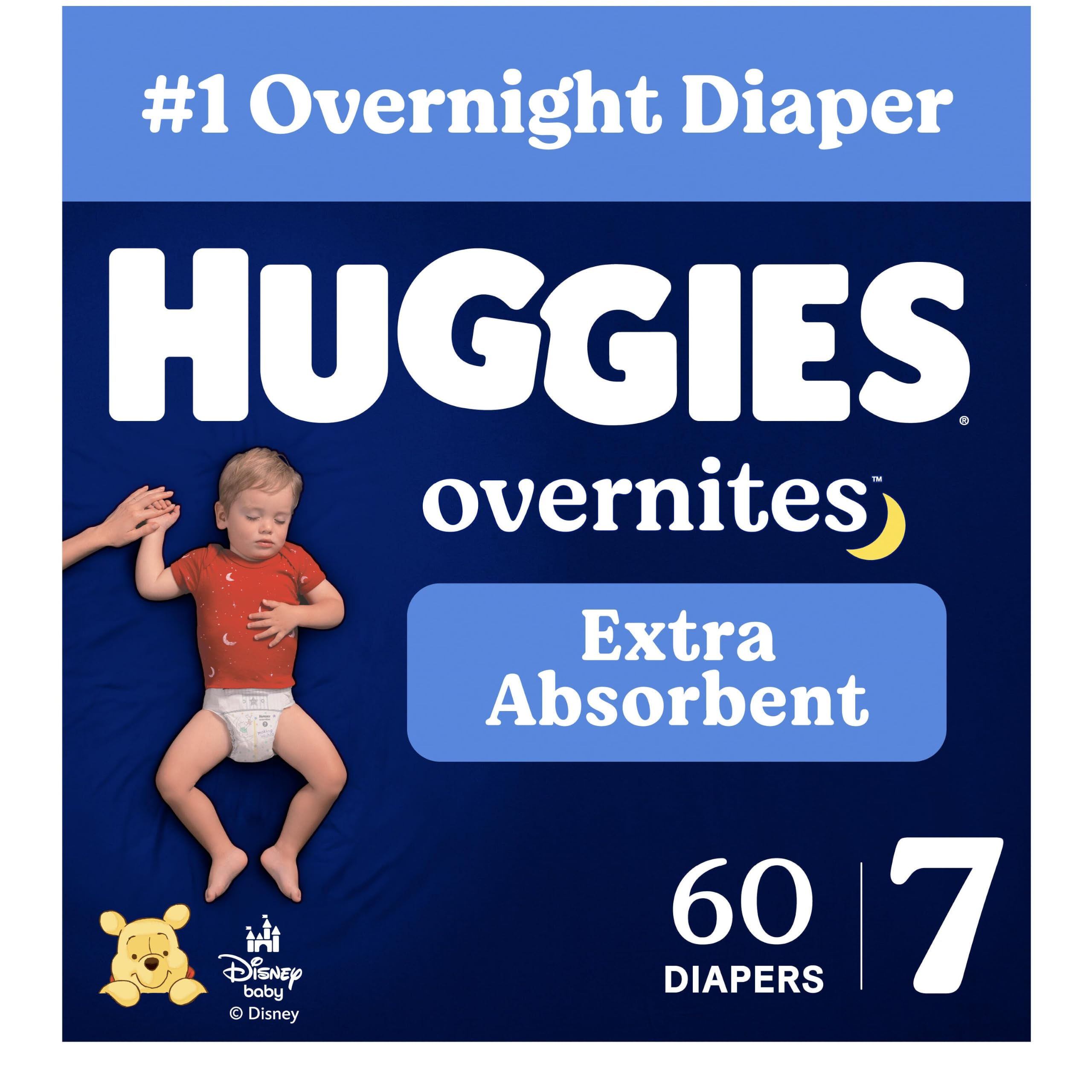 Huggies Overnites Diapers Size 3, 132 Count (2 Packs of 66)