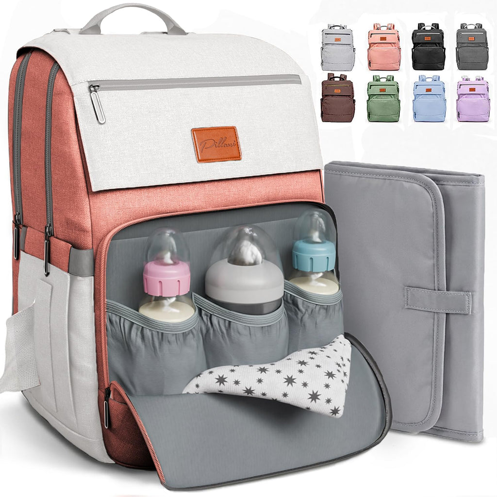 Baby Diaper Bag Backpack - Baby Bag for Girls & Boys, Large Waterproof Diaper Backpack - Baby Shower Gifts for Boys & Registry Must Haves - Travel Diaper Bags with Changing Pad - Newborn Stuff
