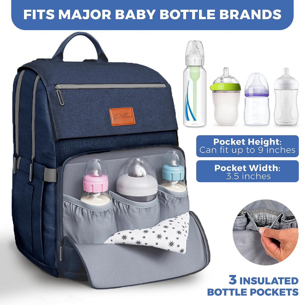 Baby Diaper Bag Backpack - Baby Bag for Girls & Boys, Large Waterproof Diaper Backpack - Baby Shower Gifts for Boys & Registry Must Haves - Travel Diaper Bags with Changing Pad - Newborn Stuff