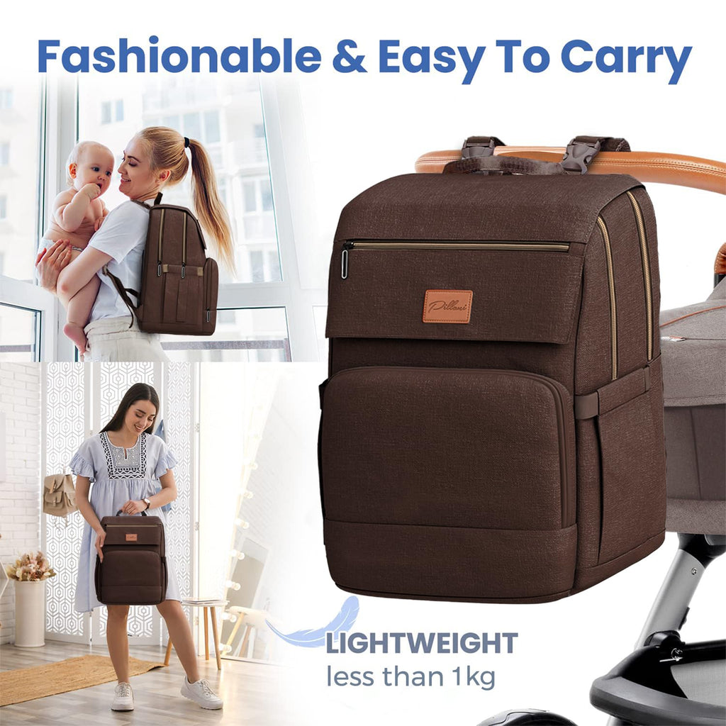 Baby Diaper Bag Backpack - Baby Bag for Girls & Boys, Large Waterproof Diaper Backpack - Baby Shower Gifts for Boys & Registry Must Haves - Travel Diaper Bags with Changing Pad - Newborn Stuff