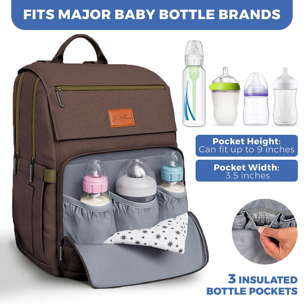 Baby Diaper Bag Backpack - Baby Bag for Girls & Boys, Large Waterproof Diaper Backpack - Baby Shower Gifts for Boys & Registry Must Haves - Travel Diaper Bags with Changing Pad - Newborn Stuff