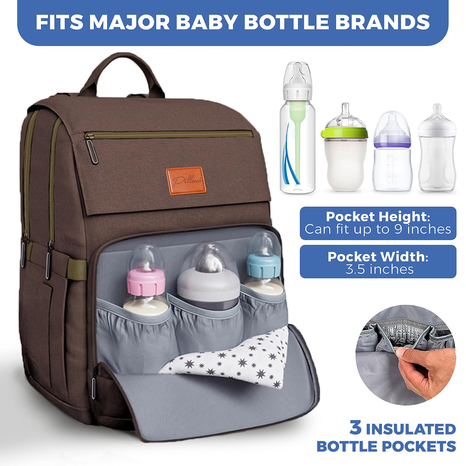 Baby Diaper Bag Backpack - Baby Bag for Girls & Boys, Large Waterproof Diaper Backpack - Baby Shower Gifts for Boys & Registry Must Haves - Travel Diaper Bags with Changing Pad - Newborn Stuff