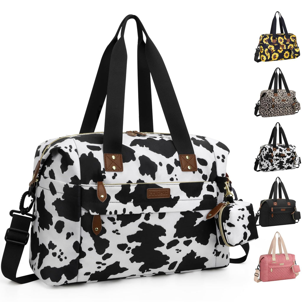 Pritent Diaper Bag Tote Waterproof Maternity Baby Bags with Pacifier Case | M-Black,Removable Shoulder Strap, Stroller Clips,Insulated Pocket,for Mom & Dad, Travel, Maternity, Labor and Delivery
