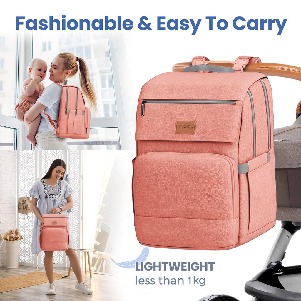 Baby Diaper Bag Backpack - Baby Bag for Girls & Boys, Large Waterproof Diaper Backpack - Baby Shower Gifts for Boys & Registry Must Haves - Travel Diaper Bags with Changing Pad - Newborn Stuff