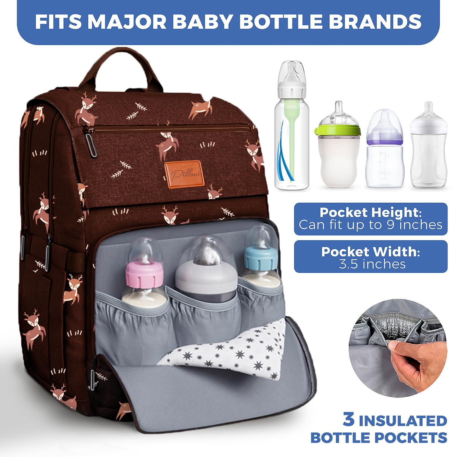 Baby Diaper Bag Backpack - Baby Bag for Girls & Boys, Large Waterproof Diaper Backpack - Baby Shower Gifts for Boys & Registry Must Haves - Travel Diaper Bags with Changing Pad - Newborn Stuff