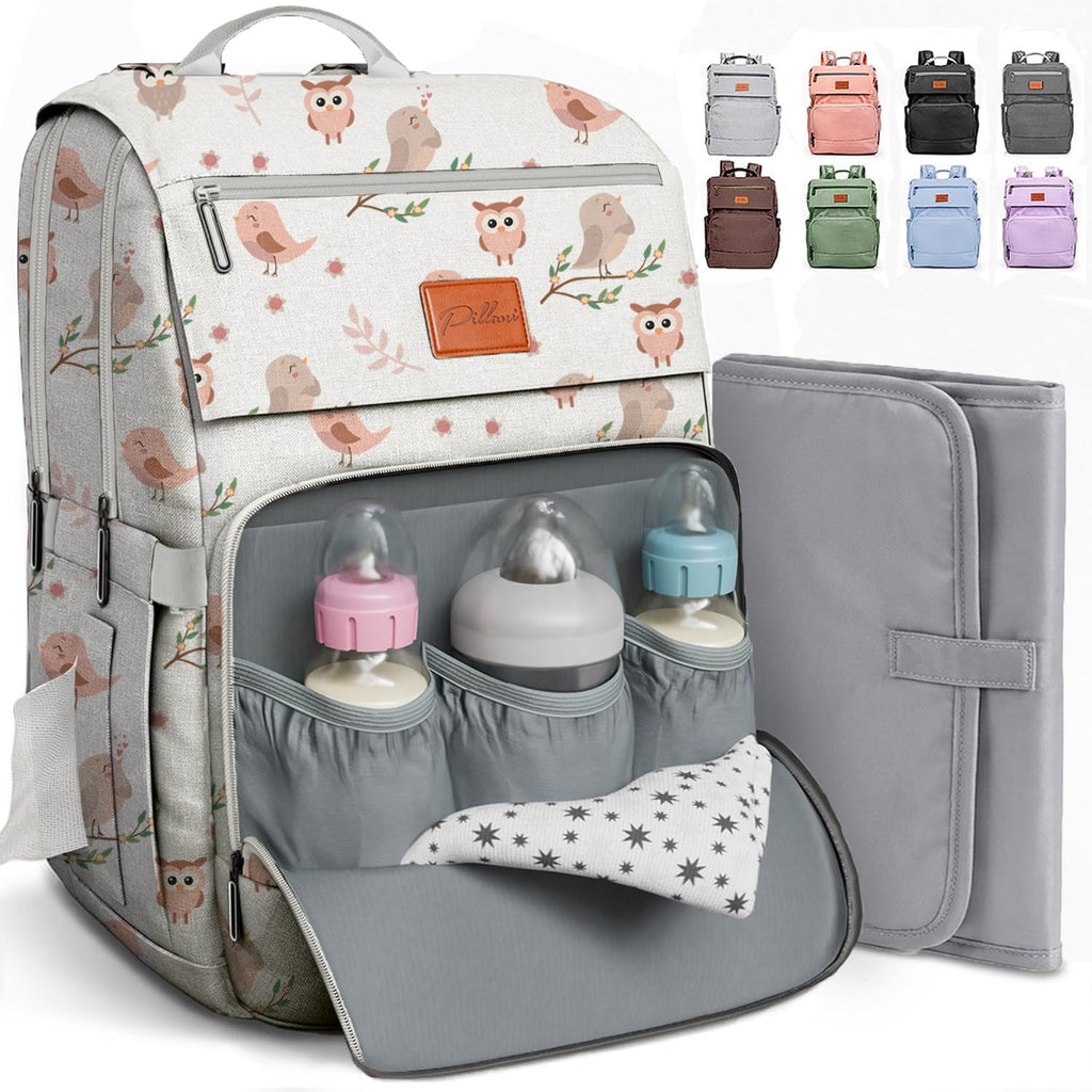 Baby Diaper Bag Backpack - Baby Bag for Girls & Boys, Large Waterproof Diaper Backpack - Baby Shower Gifts for Boys & Registry Must Haves - Travel Diaper Bags with Changing Pad - Newborn Stuff