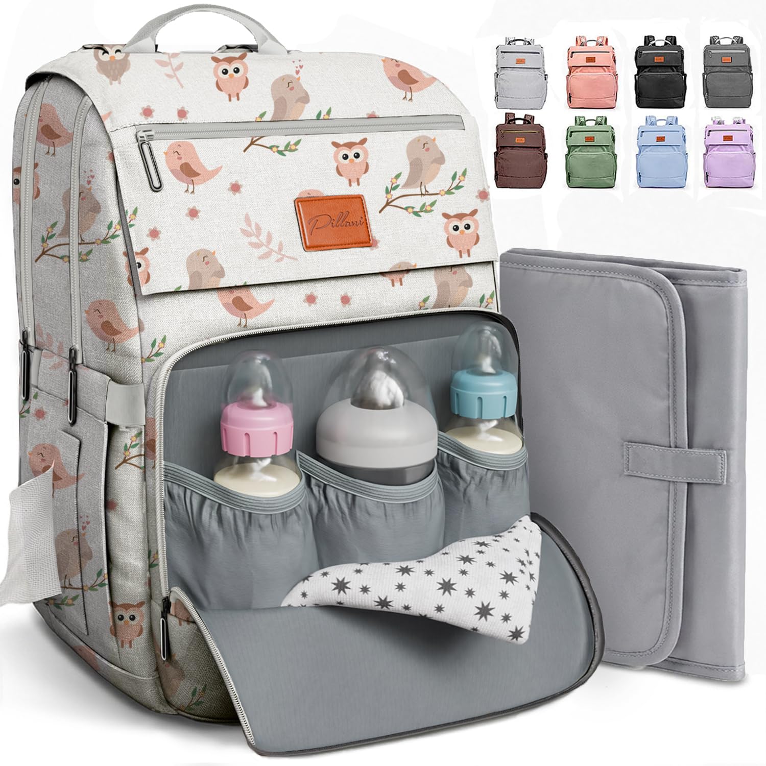 Baby Diaper Bag Backpack - Baby Bag for Girls & Boys, Large Waterproof Diaper Backpack - Baby Shower Gifts for Boys & Registry Must Haves - Travel Diaper Bags with Changing Pad - Newborn Stuff