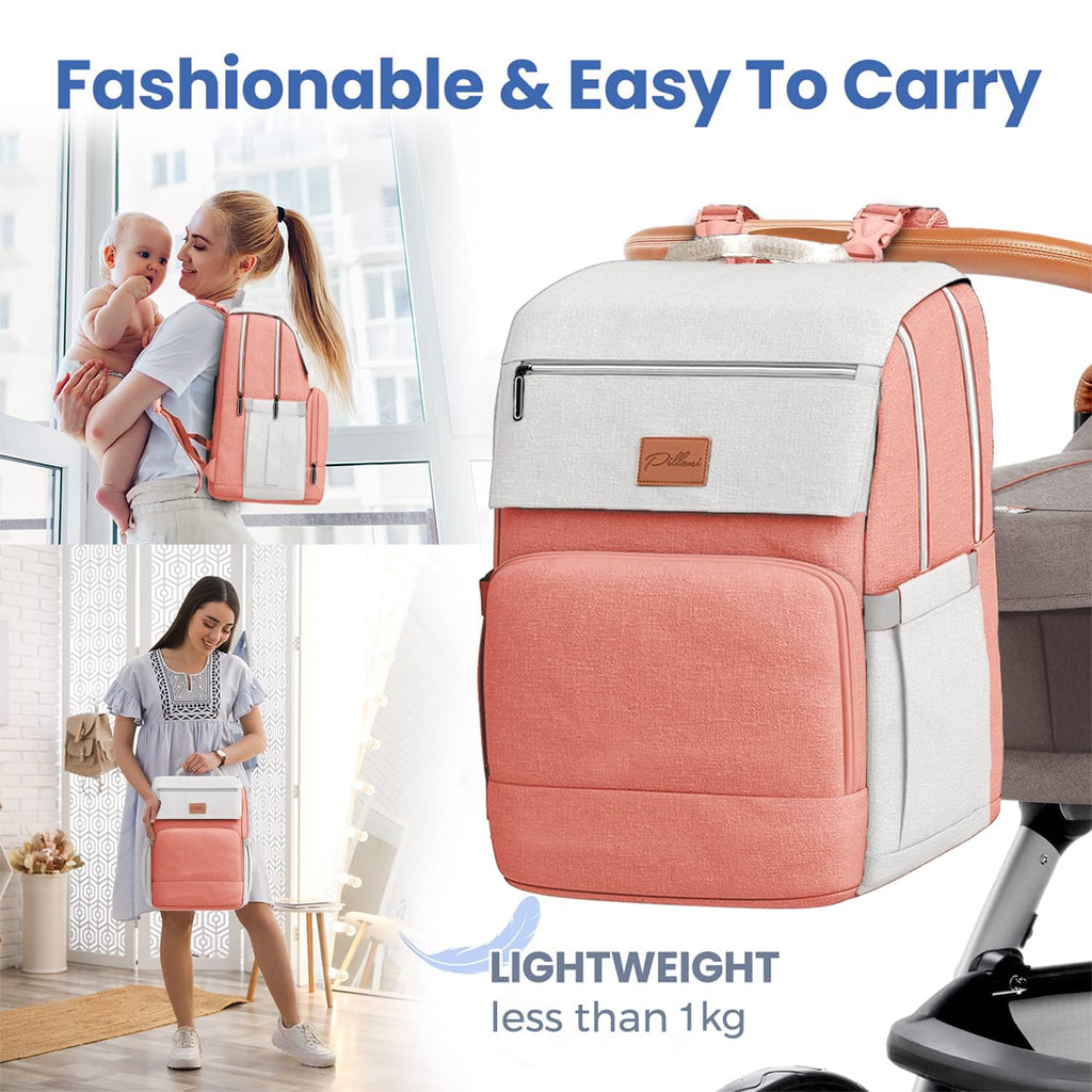 Baby Diaper Bag Backpack - Baby Bag for Girls & Boys, Large Waterproof Diaper Backpack - Baby Shower Gifts for Boys & Registry Must Haves - Travel Diaper Bags with Changing Pad - Newborn Stuff